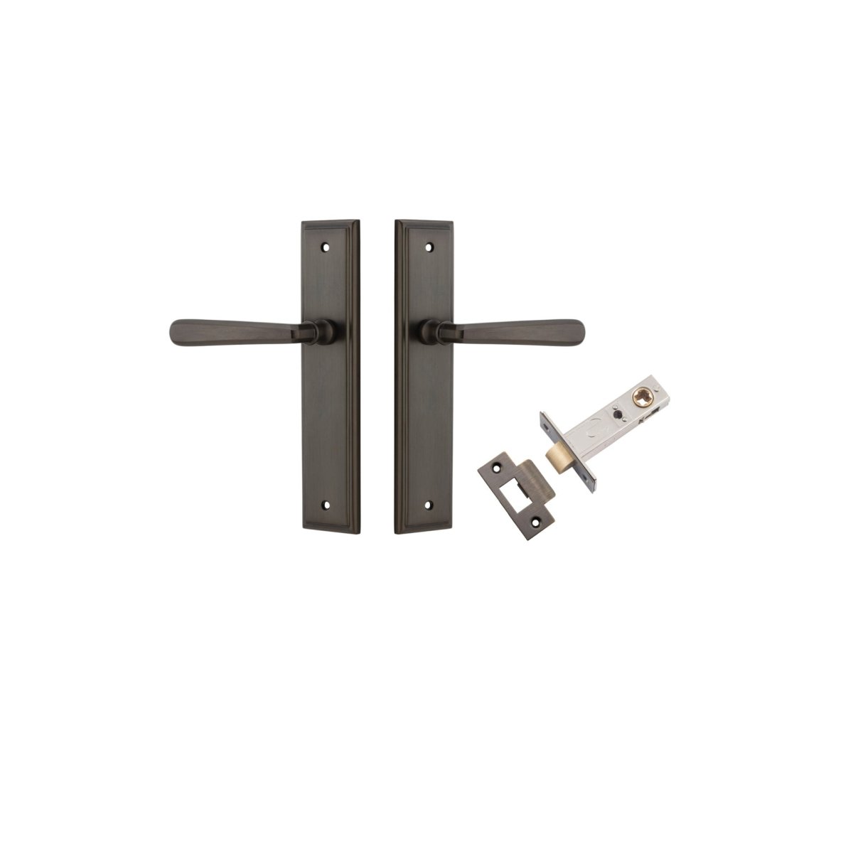IVER Copenhagen Solid Brass Stepped Door Handle – Multiple Finishes Available - Entry - Point - 10878KPASS60 - Iver