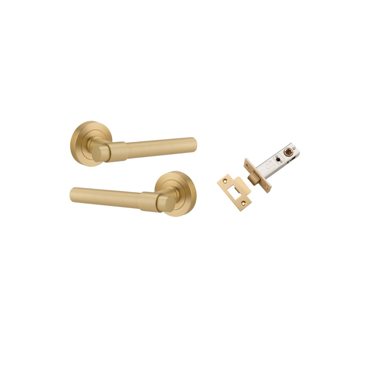 IVER Helsinki Solid Brass Round Rose Door Handle – Multiple Finishes Available - Entry - Point - 16626KPASS60 - Iver