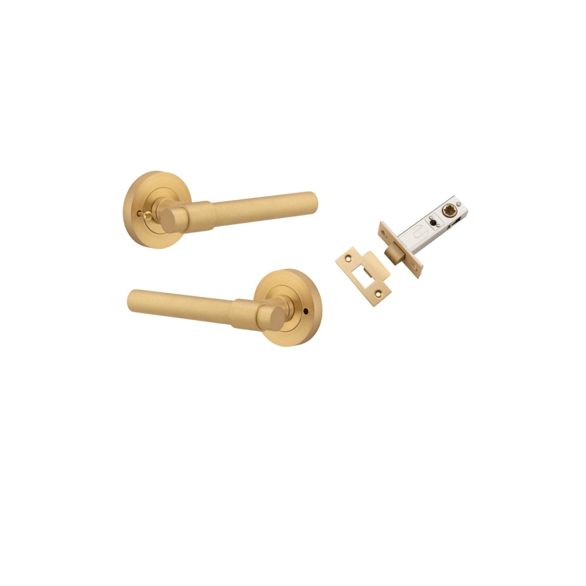 IVER Helsinki Solid Brass Round Rose Door Handle – Multiple Finishes Available - Entry - Point - 20626KIBPRIV60 - Iver