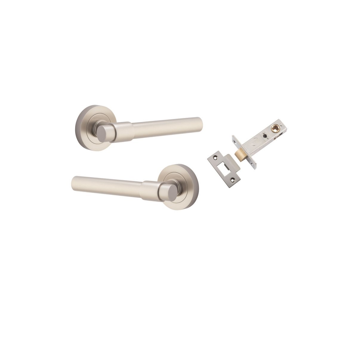 IVER Helsinki Solid Brass Round Rose Door Handle – Multiple Finishes Available - Entry - Point - 20629KPASS60 - Iver