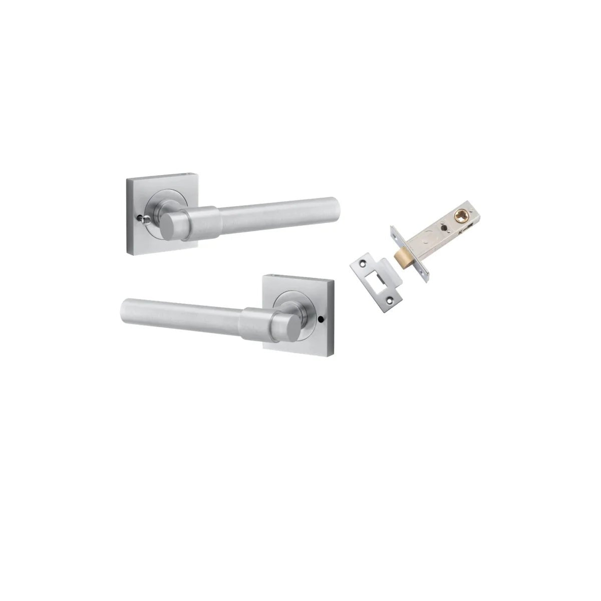 IVER Helsinki Solid Brass Square Rose Door Handle – Multiple Finishes Available - Entry - Point - 21205KIBPRIV60 - Iver