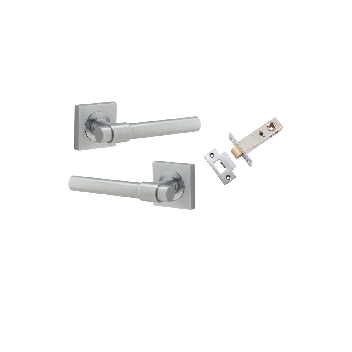 IVER Helsinki Solid Brass Square Rose Door Handle – Multiple Finishes Available - Entry - Point - 21205KPASS60 - Iver