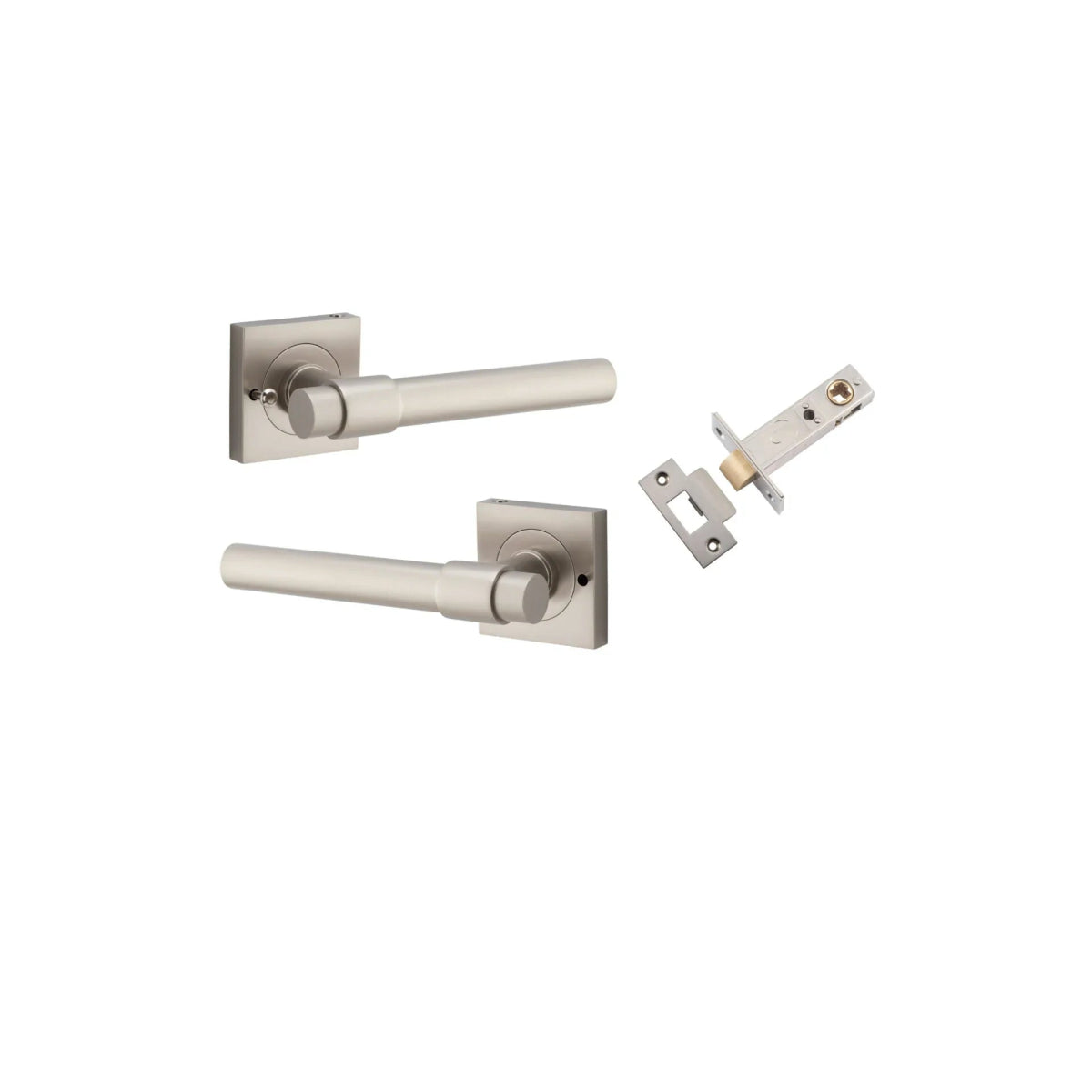 IVER Helsinki Solid Brass Square Rose Door Handle – Multiple Finishes Available - Entry - Point - 21209KIBPRIV60 - Iver
