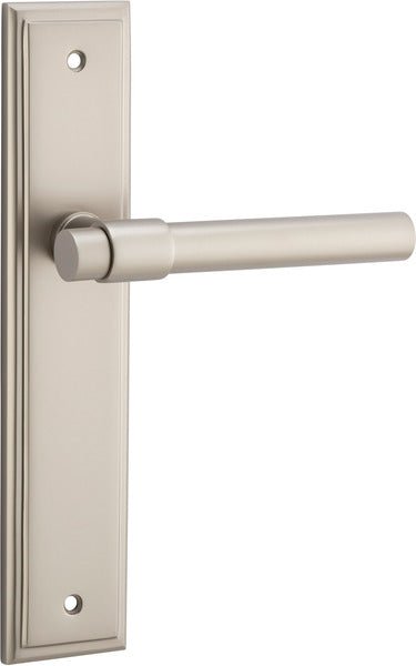 IVER Helsinki Solid Brass Stepped Backplate Door Handle – Multiple Finishes Available - Entry - Point - 14902 - Iver