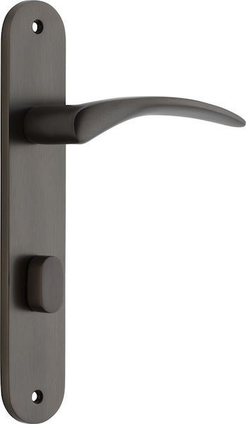 IVER Oxford Solid Brass Oval Plate Door Handle – Multiple Finishes Available - Entry - Point - 10728P85 - Iver