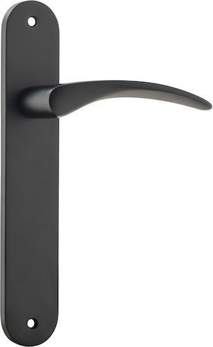 IVER Oxford Solid Brass Oval Plate Door Handle – Multiple Finishes Available - Entry - Point - 12728 - Iver