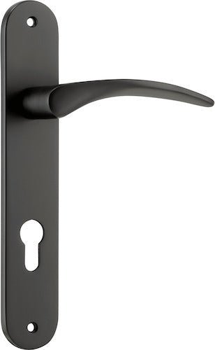 IVER Oxford Solid Brass Oval Plate Door Handle – Multiple Finishes Available - Entry - Point - 12728E85 - Iver