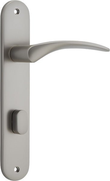 IVER Oxford Solid Brass Oval Plate Door Handle – Multiple Finishes Available - Entry - Point - 14728P85 - Iver