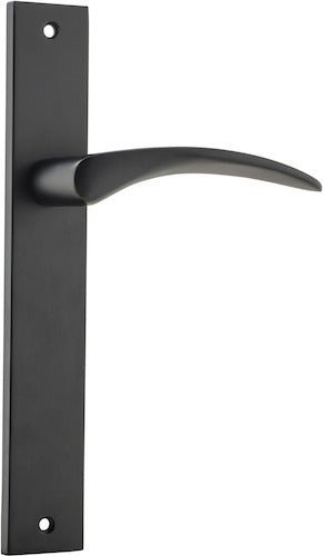 IVER Oxford Solid Brass Rectangular Plate Door Handle – Multiple Finishes Available - Entry - Point - 12704 - Iver
