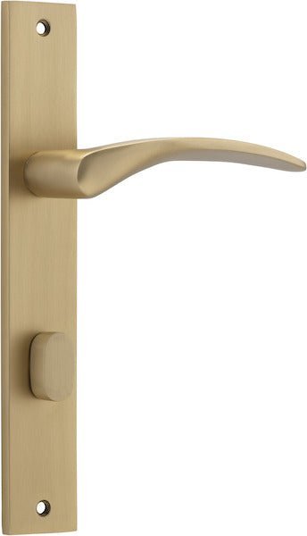 IVER Oxford Solid Brass Rectangular Plate Door Handle – Multiple Finishes Available - Entry - Point - 15704P85 - Iver