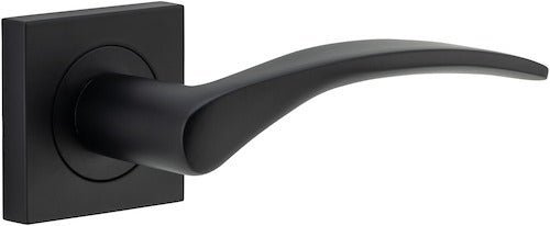 IVER Oxford Solid Brass Square Rose Door Handle – Multiple Finishes Available - Entry - Point - 0283 - Iver