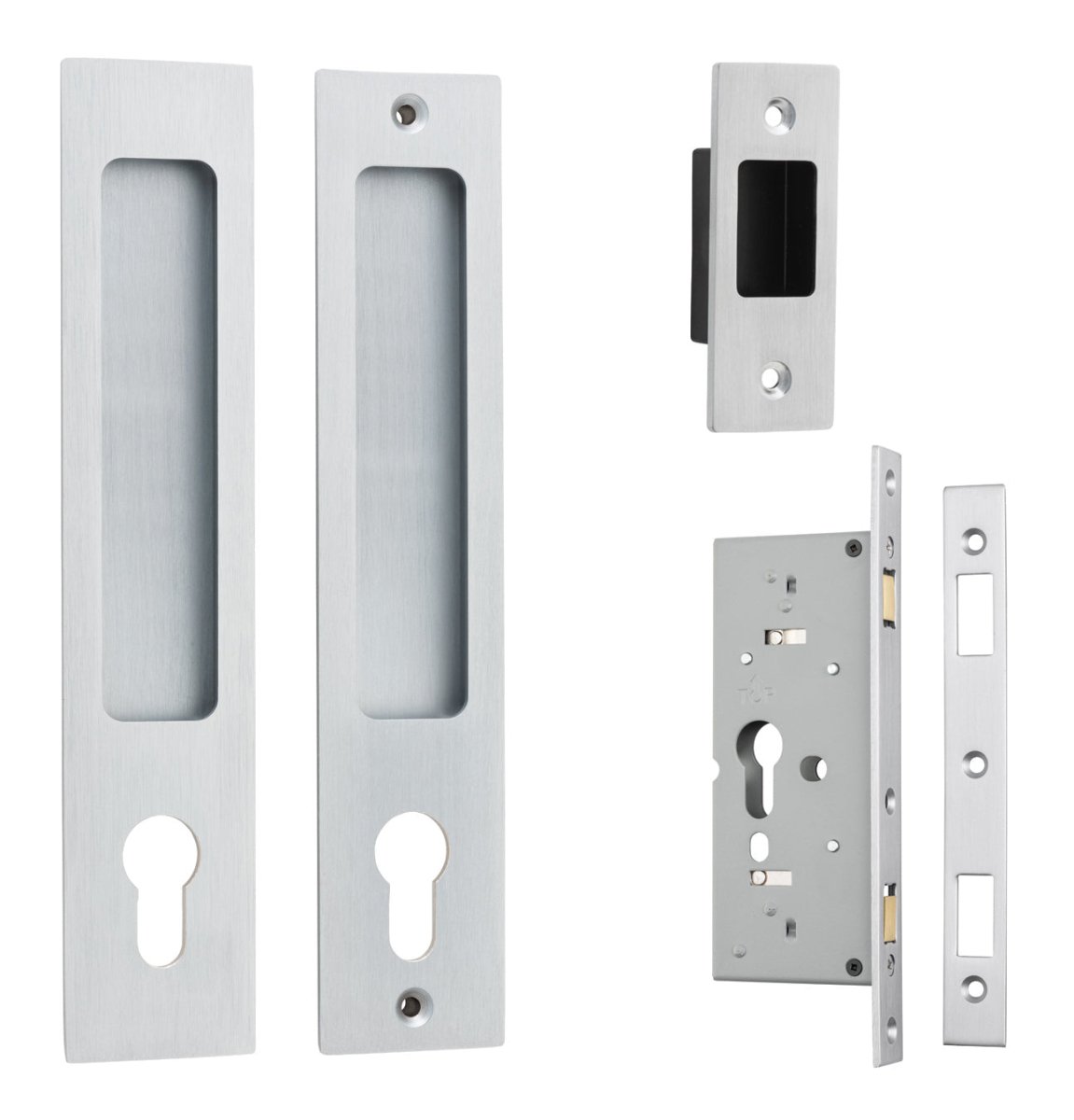 IVER Rectangular Sliding Door Pull Entrance Kit - Multiple Finishes Available - Entry - Point - 21415E - Iver