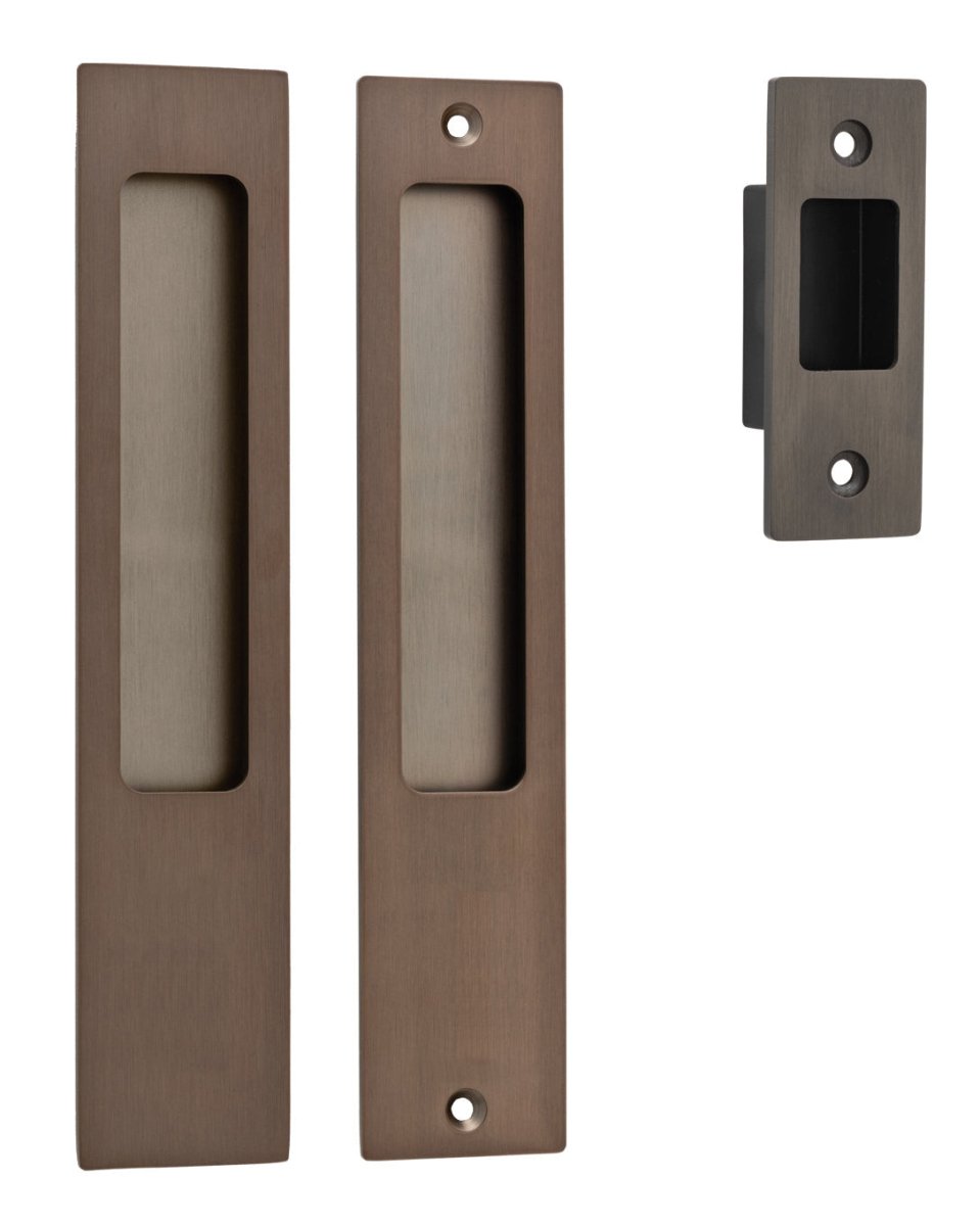 IVER Rectangular Sliding Door Pull Passage Kit - Multiple Finishes Available - Entry - Point - 21411 - Iver