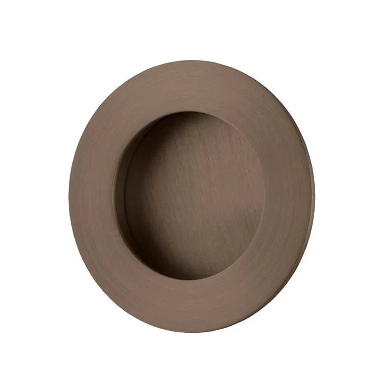 IVER Round Brass Sliding Flush Pull - Multiple Finishes Available - Entry - Point - 21790 - Iver