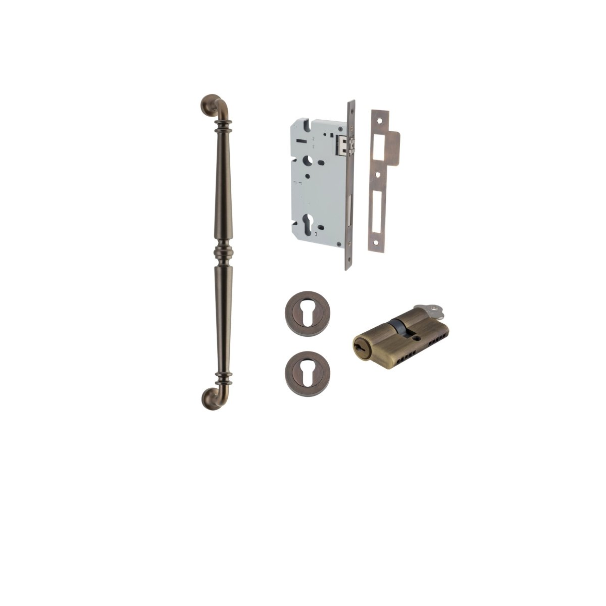 IVER Sarlat Solid Brass Pull Handles – Multiple Finishes Available - Entry - Point - 9381KENTR60KK - Iver