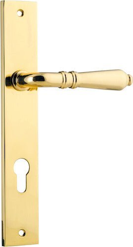 IVER Sarlat Solid Brass Rectangular Plate Door Handle – Multiple Finishes Available - Entry - Point - 10200E85 - Iver