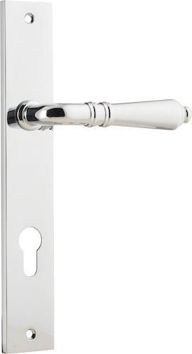 IVER Sarlat Solid Brass Rectangular Plate Door Handle – Multiple Finishes Available - Entry - Point - 11700E85 - Iver