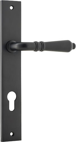 IVER Sarlat Solid Brass Rectangular Plate Door Handle – Multiple Finishes Available - Entry - Point - 12700E85 - Iver