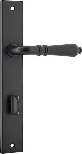 IVER Sarlat Solid Brass Rectangular Plate Door Handle – Multiple Finishes Available - Entry - Point - 12700P85 - Iver