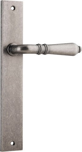 IVER Sarlat Solid Brass Rectangular Plate Door Handle – Multiple Finishes Available - Entry - Point - 13700 - Iver