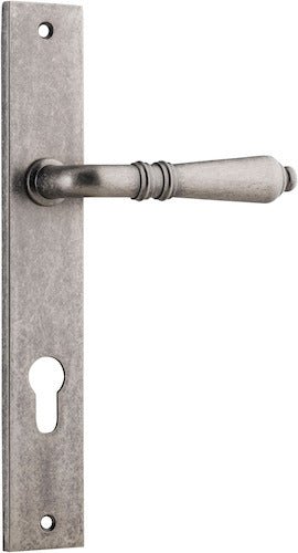 IVER Sarlat Solid Brass Rectangular Plate Door Handle – Multiple Finishes Available - Entry - Point - 13700E85 - Iver