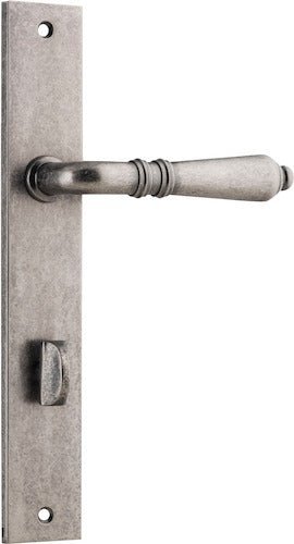 IVER Sarlat Solid Brass Rectangular Plate Door Handle – Multiple Finishes Available - Entry - Point - 13700P85 - Iver