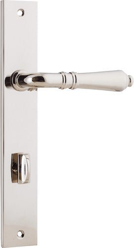 IVER Sarlat Solid Brass Rectangular Plate Door Handle – Multiple Finishes Available - Entry - Point - 14200P85 - Iver