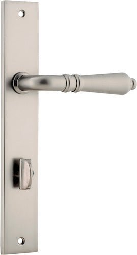 IVER Sarlat Solid Brass Rectangular Plate Door Handle – Multiple Finishes Available - Entry - Point - 14700P85 - Iver