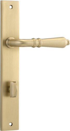 IVER Sarlat Solid Brass Rectangular Plate Door Handle – Multiple Finishes Available - Entry - Point - 15200P85 - Iver