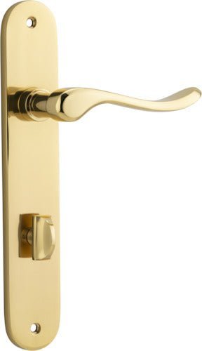 IVER Stirling Solid Brass Oval Plate Door Handle – Multiple Finishes Available - Entry - Point - 10424P85 - Iver