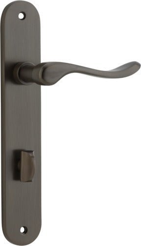 IVER Stirling Solid Brass Oval Plate Door Handle – Multiple Finishes Available - Entry - Point - 10924P85 - Iver