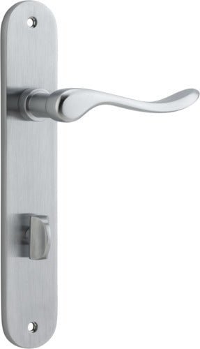 IVER Stirling Solid Brass Oval Plate Door Handle – Multiple Finishes Available - Entry - Point - 12424P85 - Iver