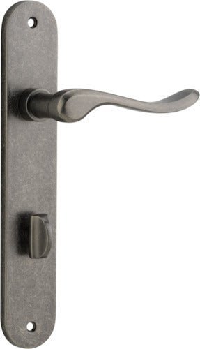 IVER Stirling Solid Brass Oval Plate Door Handle – Multiple Finishes Available - Entry - Point - 13924P85 - Iver