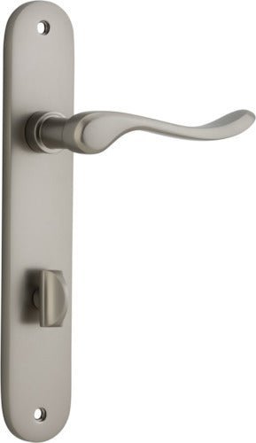 IVER Stirling Solid Brass Oval Plate Door Handle – Multiple Finishes Available - Entry - Point - 14924P85 - Iver