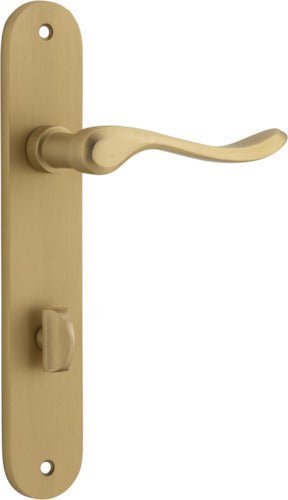 IVER Stirling Solid Brass Oval Plate Door Handle – Multiple Finishes Available - Entry - Point - 15424P85 - Iver