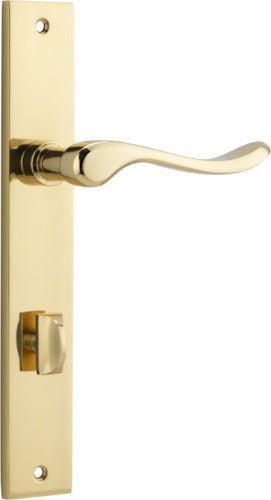 IVER Stirling Solid Brass Rectangular Plate Door Handle – Multiple Finishes Available - Entry - Point - 10420P85 - Iver
