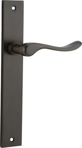 IVER Stirling Solid Brass Rectangular Plate Door Handle – Multiple Finishes Available - Entry - Point - 10920 - Iver