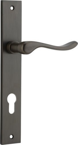 IVER Stirling Solid Brass Rectangular Plate Door Handle – Multiple Finishes Available - Entry - Point - 10920E85 - Iver