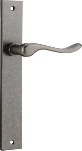 IVER Stirling Solid Brass Rectangular Plate Door Handle – Multiple Finishes Available - Entry - Point - 13920 - Iver
