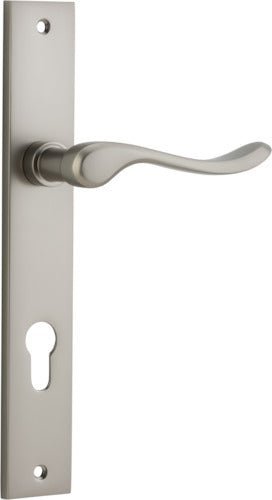IVER Stirling Solid Brass Rectangular Plate Door Handle – Multiple Finishes Available - Entry - Point - 14920E85 - Iver