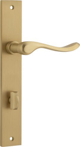 IVER Stirling Solid Brass Rectangular Plate Door Handle – Multiple Finishes Available - Entry - Point - 15420P85 - Iver
