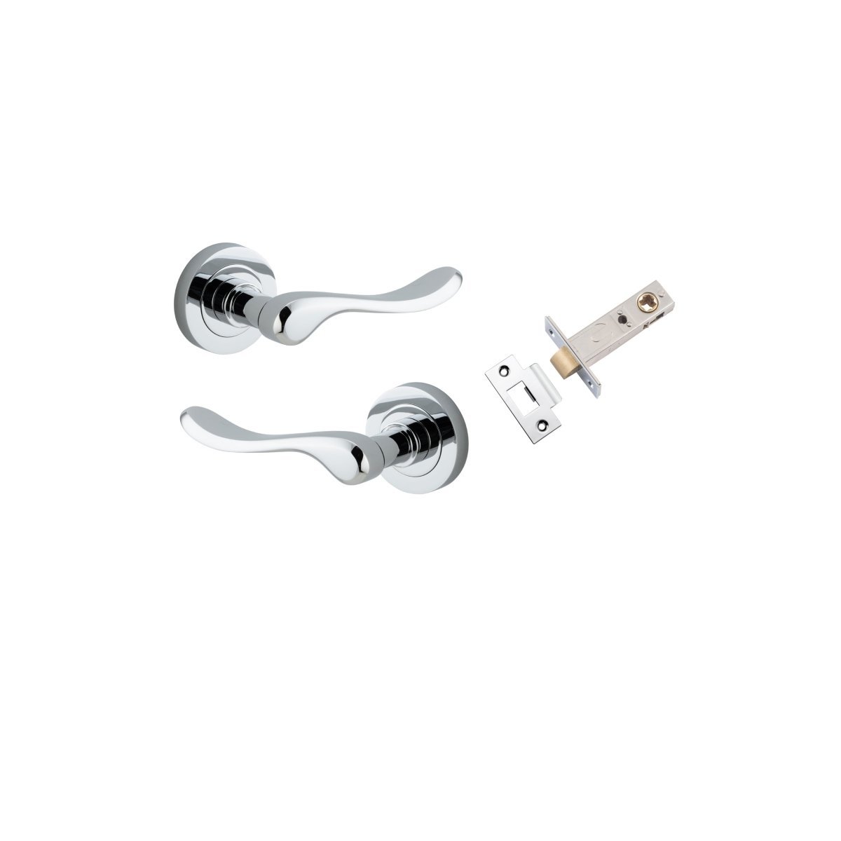 IVER Stirling Solid Brass Round Rose Door Handle – Multiple Finishes Available - Entry - Point - 20794KPASS60 - Iver