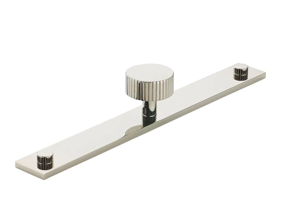 MIX Straight Knurled Cabinet Knob & Backplate By Armac Martin