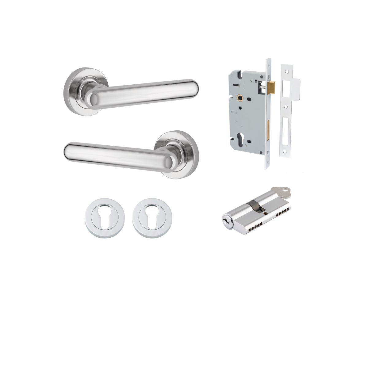 IVER Puerto Solid Brass Round Rose Door Handle – Multiple Finishes Available