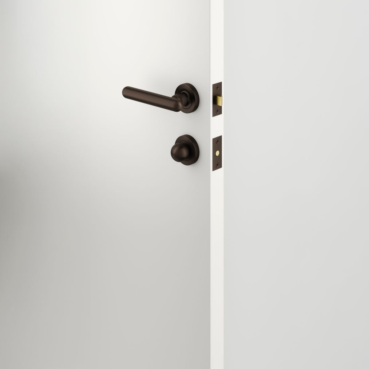 IVER Puerto Solid Brass Round Rose Door Handle – Multiple Finishes Available