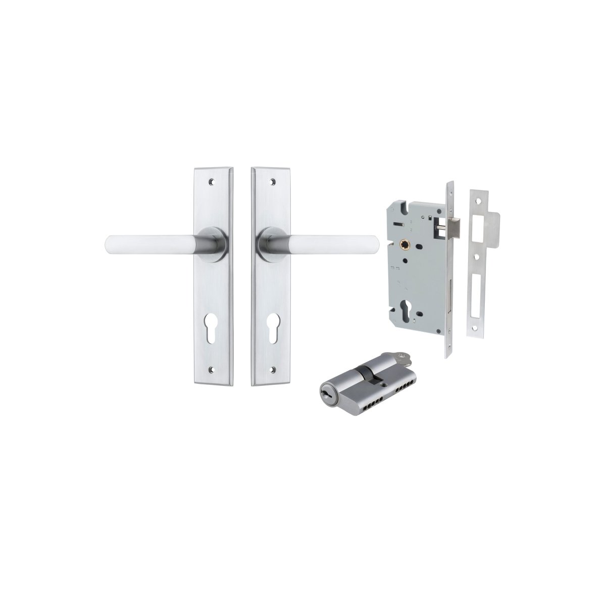 Osaka Lever - Chamfered Backplate - Entry - Point - 12368KENTR60KK - Iver