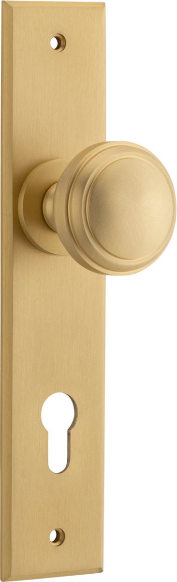 Paddington Knob - Chamfered Backplate - Entry - Point - 10831E85 - Iver