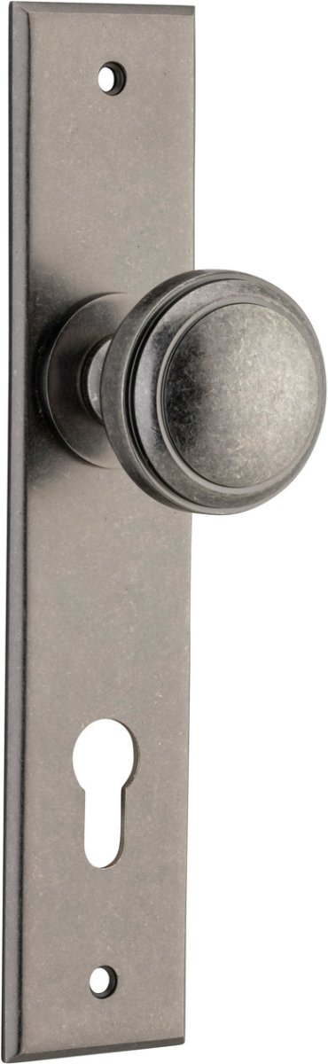 Paddington Knob - Chamfered Backplate - Entry - Point - 13831E85 - Iver