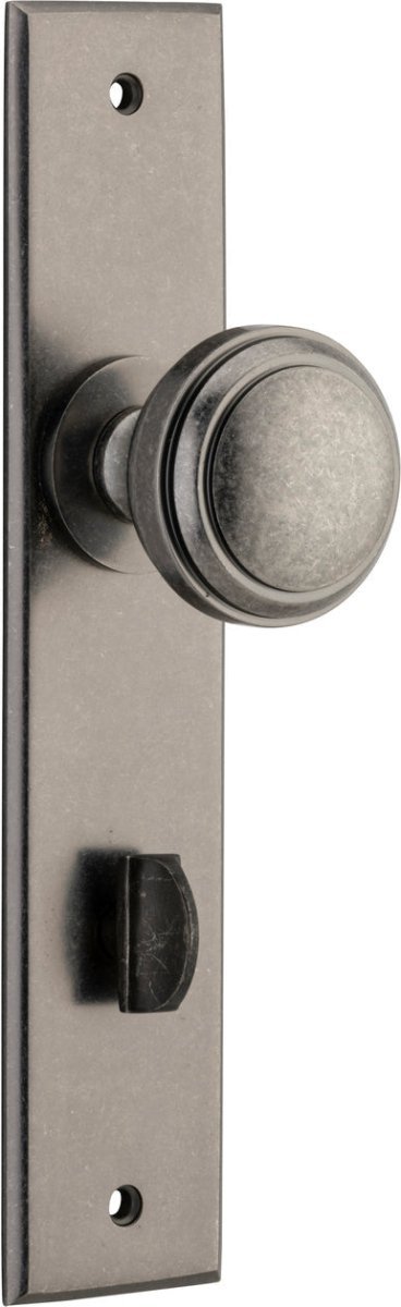 Paddington Knob - Chamfered Backplate - Entry - Point - 13831P85 - Iver