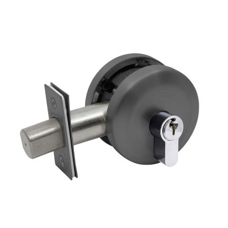 Neue Double Cylinder Deadbolt Satin Graphite - By Gainsborough